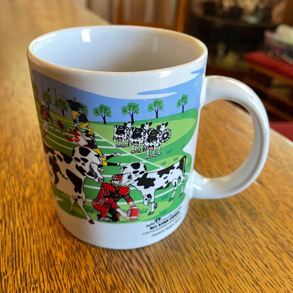 All Star Cows 2004 Collectible Cow Mug Cup by Sherwood Brands Football/Baseball*